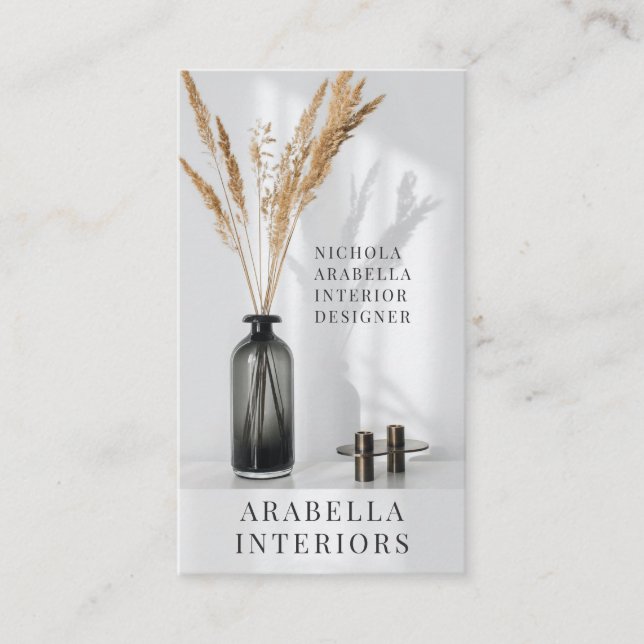 Carte de visite photo du concepteur d'intérieur mo (Devant)