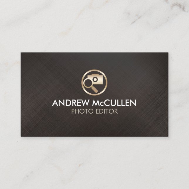 Carte De Visite Photo Editor Camera Glass Icon (Devant)