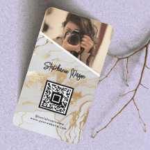 Photo en marbre blanc QR Code Photographie moderne