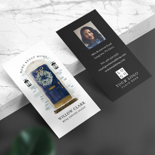 Carte De Visite Photo et logo de la porte avant de la marine aquar