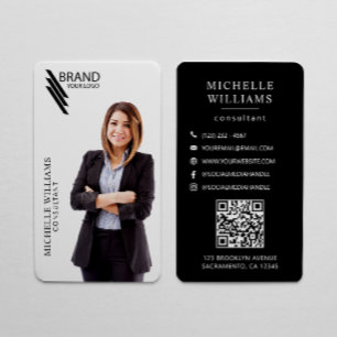 Carte De Visite Photo Et Logo Professionnels Élégants