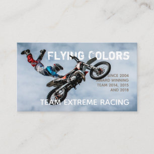 Carte De Visite Photo extrême de motocross intégrée par texte