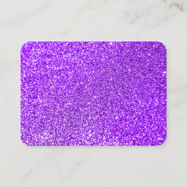 Carte De Visite Photo Faux Purple Parties scintillant (Devant)