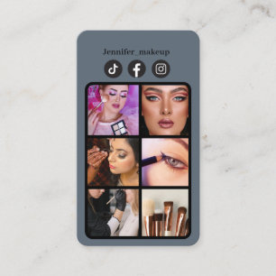 Carte De Visite Photo Grid Instagram QR code médias sociaux