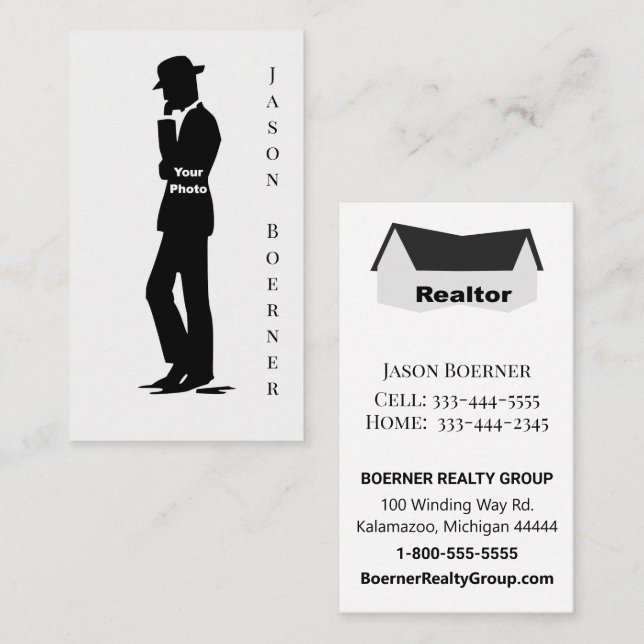 Carte de visite photo immobilier (Devant / Derrière)