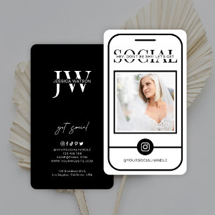 Carte De Visite Photo Instagram Logo Moderne Photographie Minimali