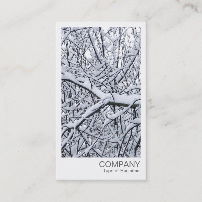 Carte De Visite Photo instantanée - Branches de neige (Devant)
