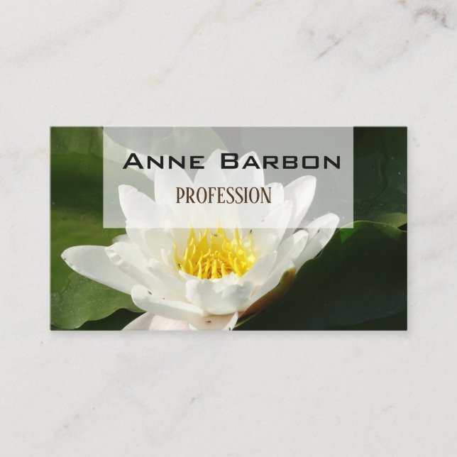 Carte de visite photo Lotus Flower (Devant)