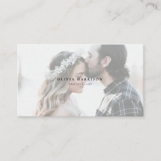 Carte de visite photo minimaliste de luxe