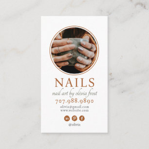 Carte de visite photo moderne Nail Tech