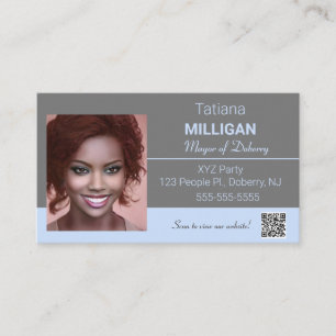Carte De Visite Photo modifiable Code QR du politicien