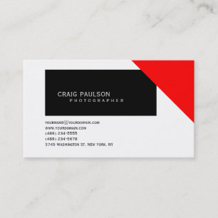 Carte de visite photo noir rouge blanc