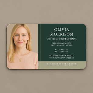 Carte De Visite Photo Or Vert 