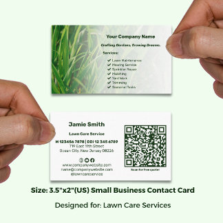 Carte De Visite Photo personnalisée professionnelle avec QR Code P