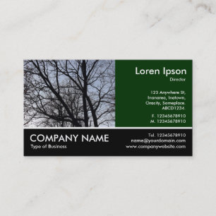 Carte De Visite Photo Pied - Branches Silhouettées