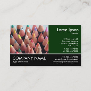 Carte De Visite Photo Pied - Crayons de couleurs