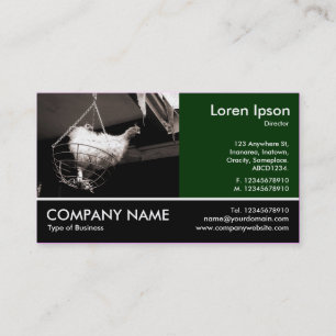 Carte De Visite Photo Pied - Dk Green - Poulet dans le panier