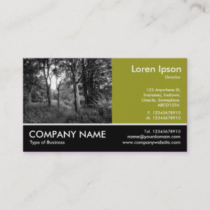 Carte De Visite Photo Pied - Olive Green - In the Woods