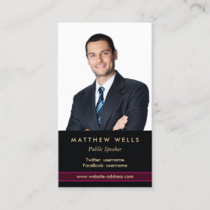 Carte de visite photo Portrait professionnel emplo
