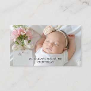 Carte de visite photo pour bébé obstétricien