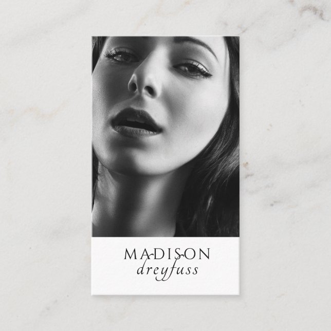 Carte de visite photo professionnel minimaliste mo (Devant)