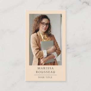 Carte de visite photo professionnel minimaliste mo