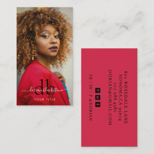 Carte de visite photo professionnel moderne et élé