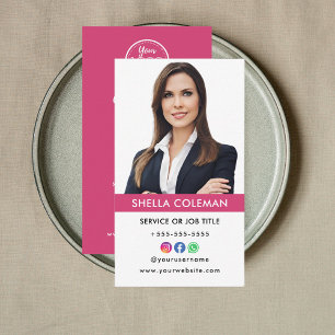 Carte De Visite Photo professionnelle Qr Code Instagram Facebook