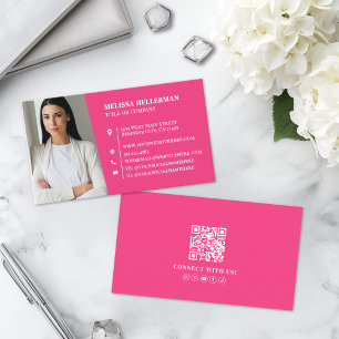 Carte De Visite Photo Professionnelle Rose