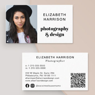 Carte De Visite Photo QR Code Professionnel