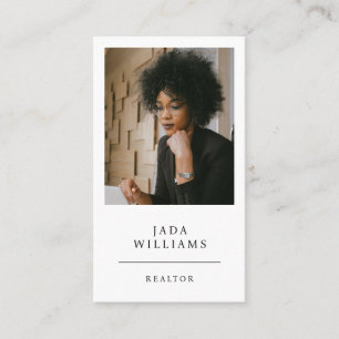 Carte De Visite Photo Realtor Professional moderne