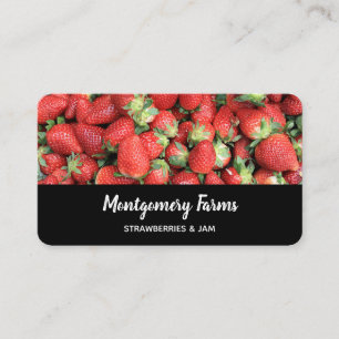 Carte De Visite Photo Red Juicy Strawberries