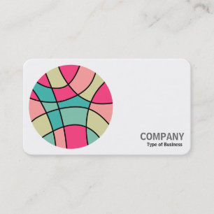 Carte De Visite Photo ronde - Abstrait rond couleur 160422(06)