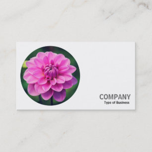 Carte De Visite Photo ronde - Dahlia rose