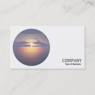 Carte De Visite Photo ronde - lever de soleil/coucher du soleil