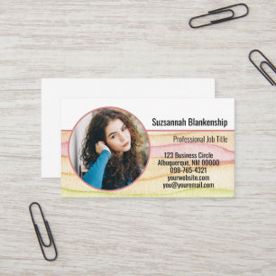 Carte De Visite Photo ronde personnalisée marketing d'entreprise c