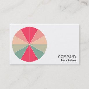 Carte De Visite Photo ronde - Segments couleur 03