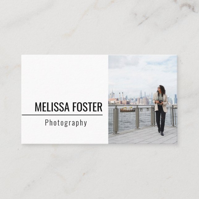 Carte de visite photo simple (Devant)