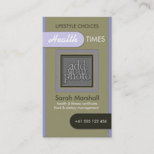 Carte de visite photo Simply Fancy Green & Lilac
