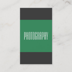 Carte de visite photo vert de mer gris vertical