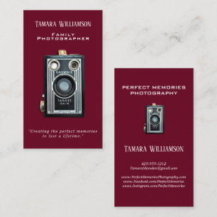 Carte De Visite Photo vintage d'appareil-photo de photographie