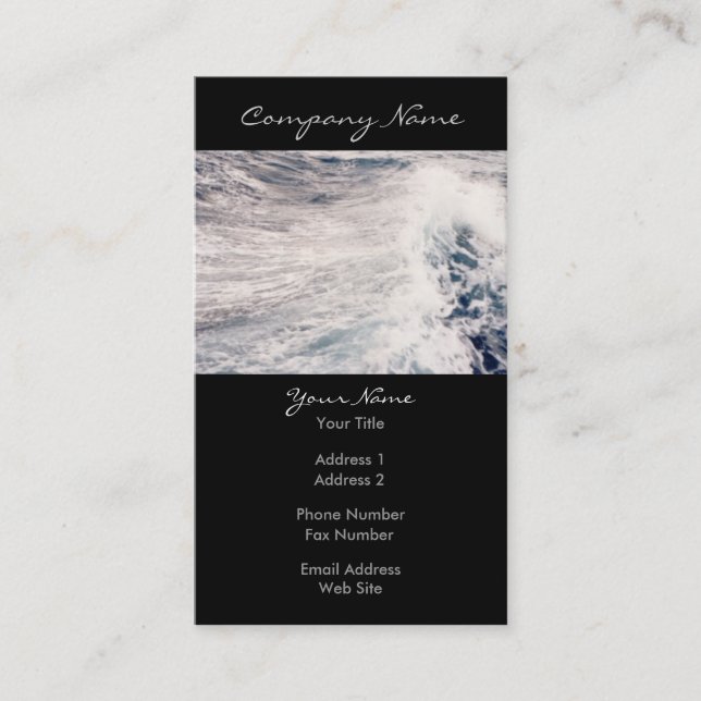 Carte De Visite Photo Wild Waves (Devant)