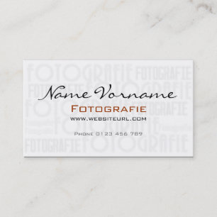 Carte De Visite Photographe