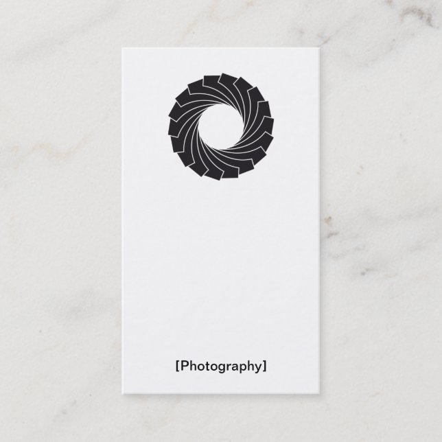 Carte de visite "Photographe" (Devant)