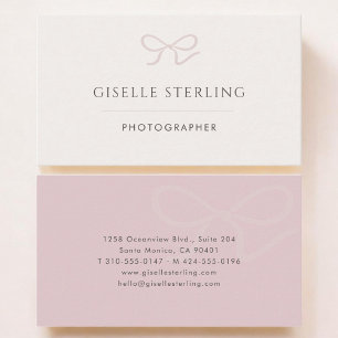 Carte De Visite Photographe Arc en Rose