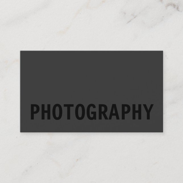 Carte de visite photographe Black Out (Devant)