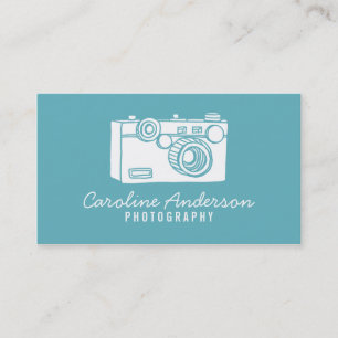 Carte de visite photographe Blue Retro