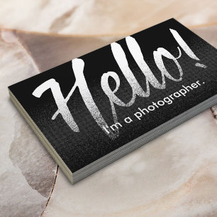 Carte De Visite Photographe Bonjour Black & White Photographie