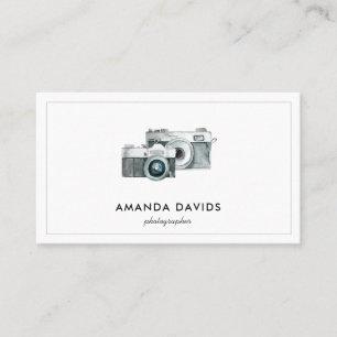 Carte De Visite Photographe Caméra minimaliste moderne