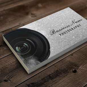Carte De Visite Photographe Caméra Parties scintillant en argent P
